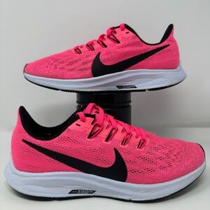 Nike Air Zoom Pegasus 36 Women's Size 7 Running Shoes Pink Black AQ2210-600